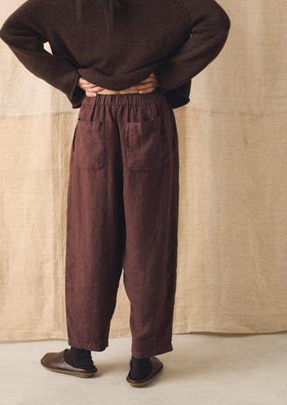 Minako Garment Dyed Linen Trousers | Fig