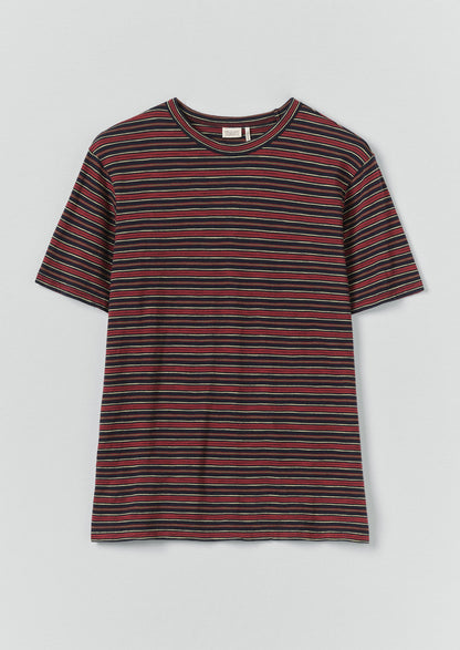 Theo Stripe Cotton Short Sleeve Tee | Provencal Blue/Multi
