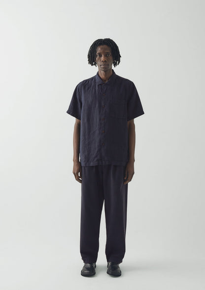Linen Short Sleeve Shirt | Slate