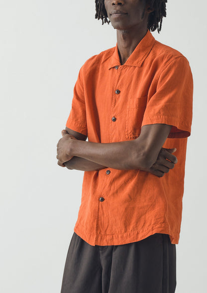 Linen Short Sleeve Shirt | Clementine