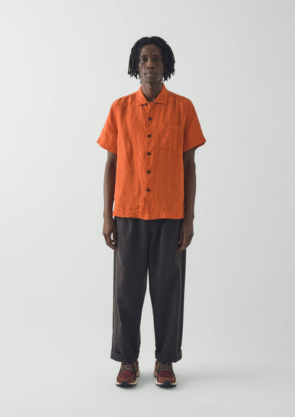 Linen Short Sleeve Shirt | Clementine
