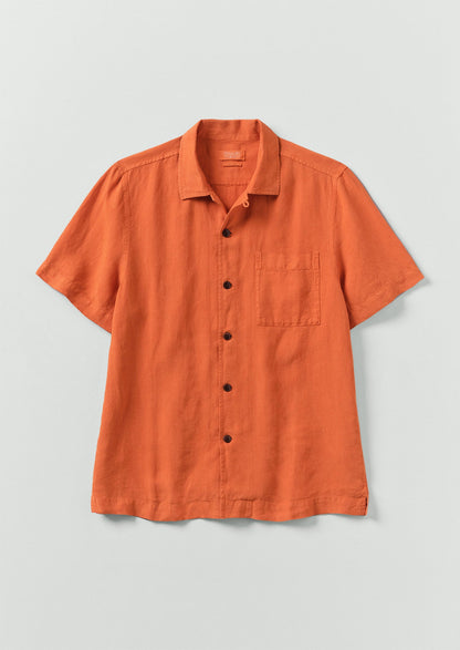 Linen Short Sleeve Shirt | Clementine