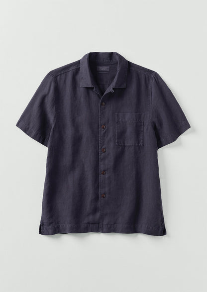 Linen Short Sleeve Shirt | Slate