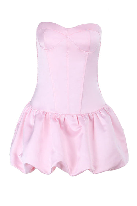 Sweetheart Light Pink A-line Short Bubble Dress