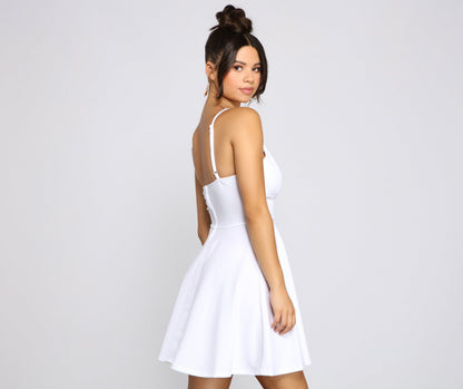 Perfect Impression Sleeveless Skater Dress