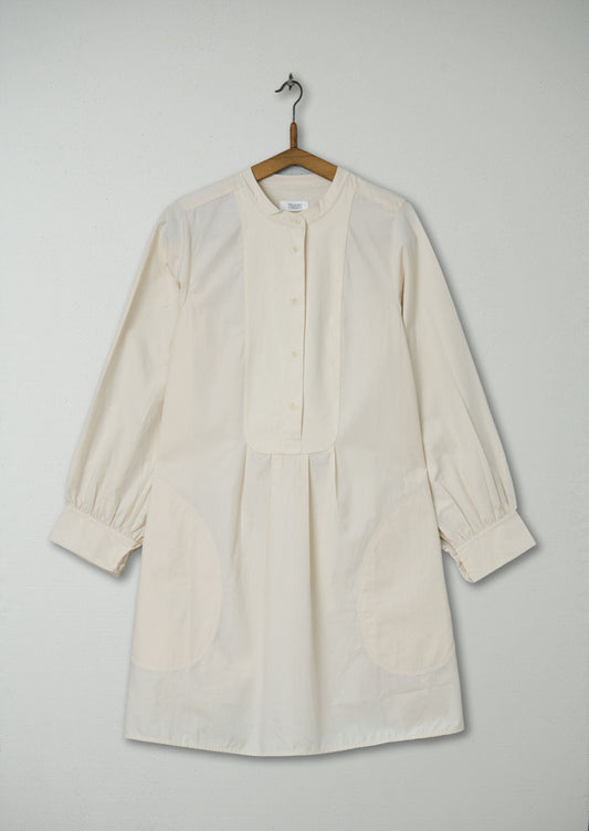 Reworn Cotton Long Shirt Size 6 (934) | Ecru
