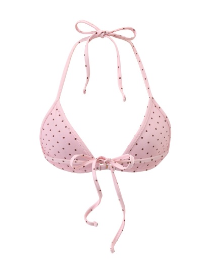 DIANA BIKINI TOP - BABY PINK POLKA DOT