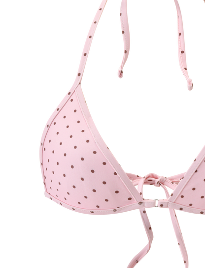 DIANA BIKINI TOP - BABY PINK POLKA DOT