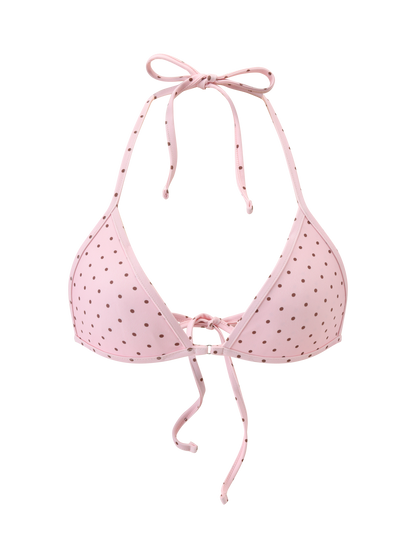 DIANA BIKINI TOP - BABY PINK POLKA DOT