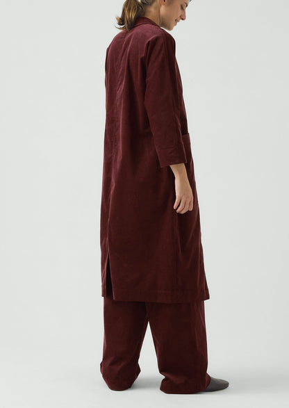 Organic Cord Tunic Dress | Beetroot