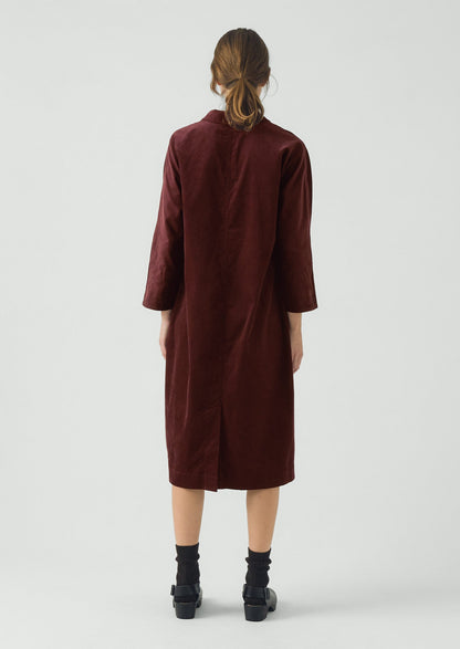 Organic Cord Tunic Dress | Beetroot