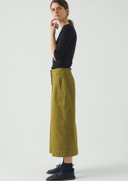 Wool Lyocell Scoop Neck Tee | Ink
