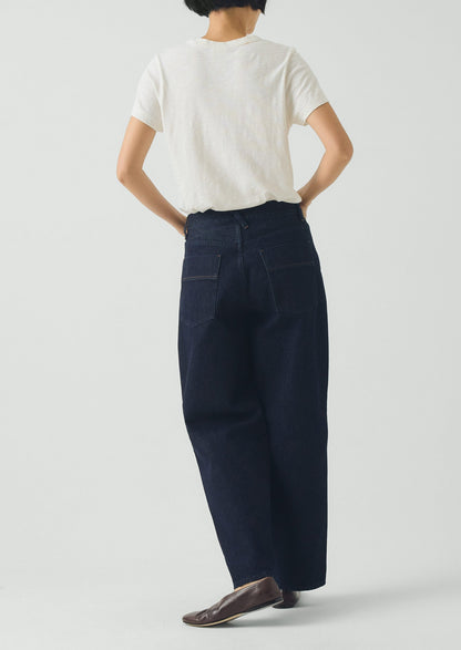 Indigo Denim Tapered Trousers | Indigo