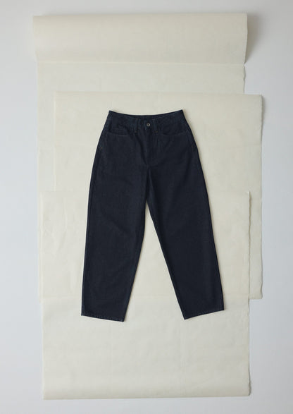 Indigo Denim Tapered Trousers | Indigo