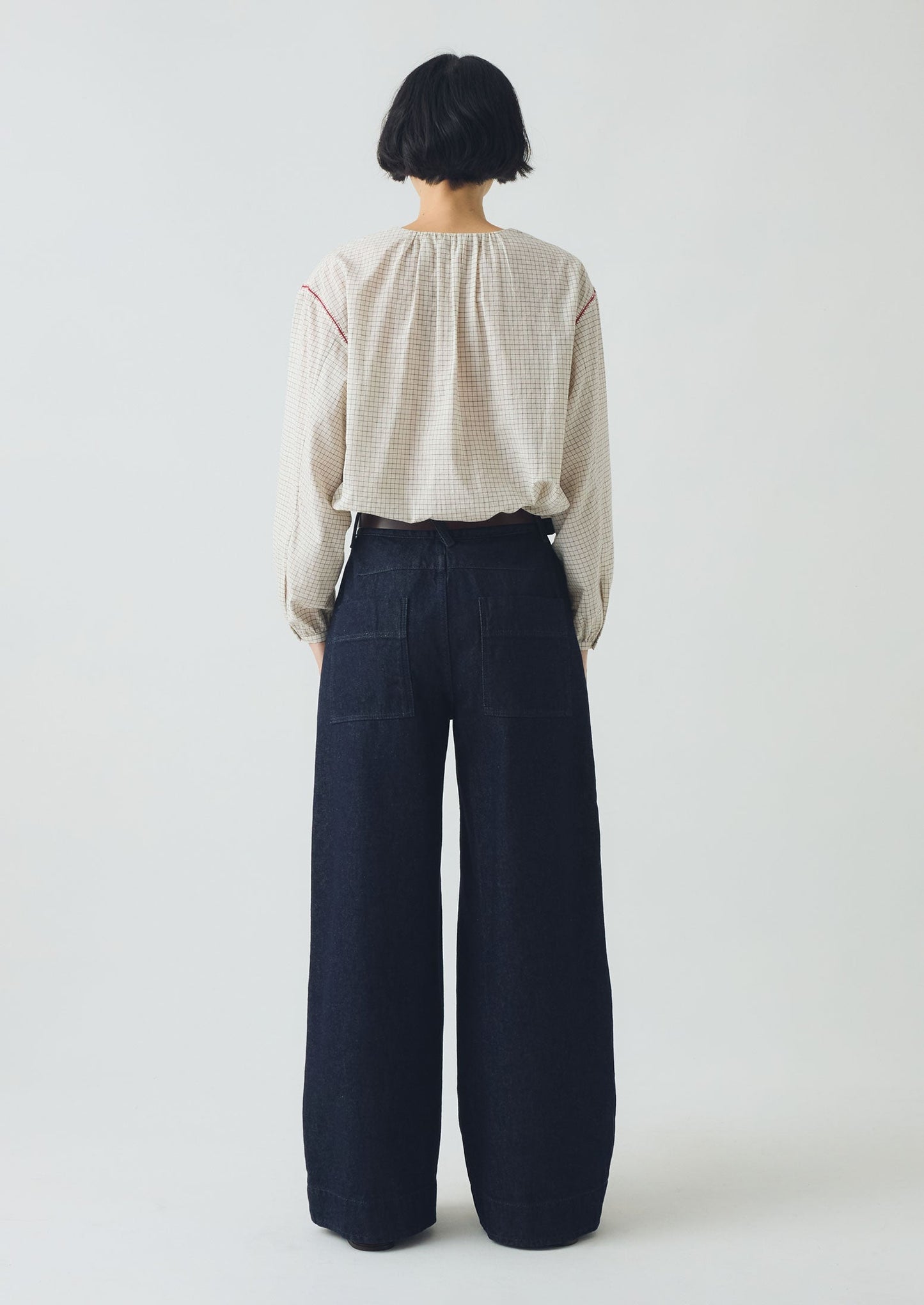 Wide Leg Denim Trousers | Indigo