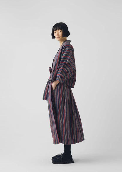 Pantry Stripe Cotton Wrap Shirt | Provencal Blue