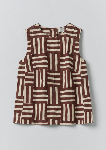 Patchwork Stripe Block Print Top | Sable