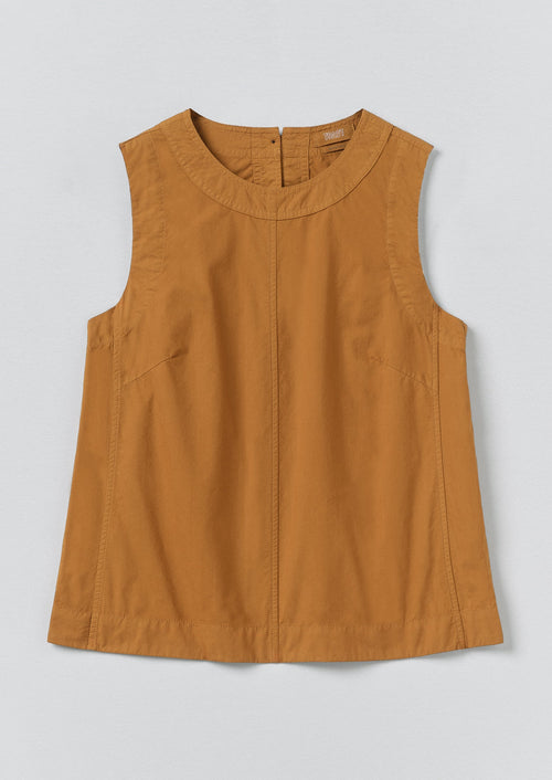 Panelled Garment Dyed Sleeveless Top | Dhal