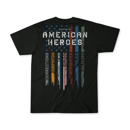 born united - american heroes tee back