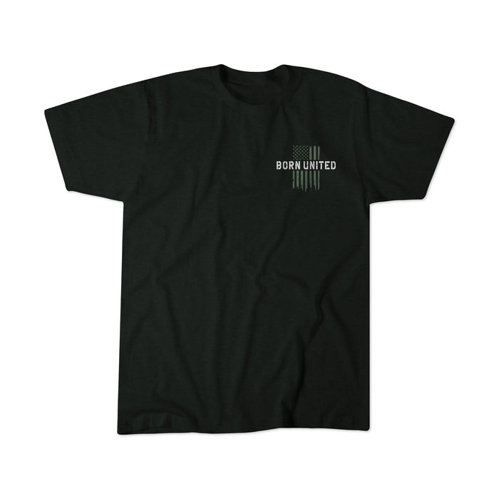 born united - american heroes t-shirt front