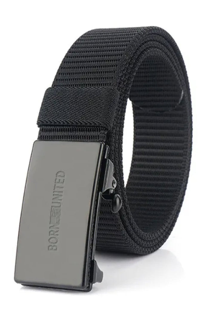 born united- bu logo belt black