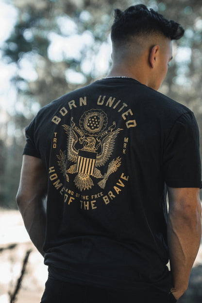 born united - e pluribus unum t-shirt back on model