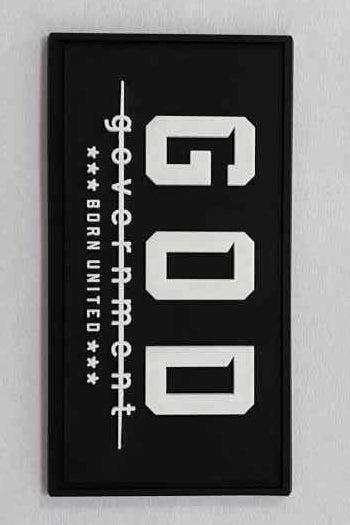 born united - god over government pvc patch