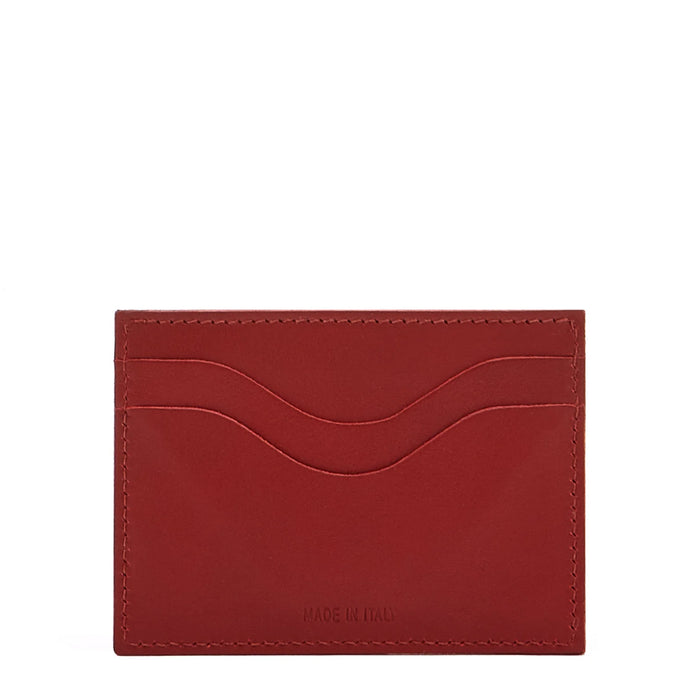Il Bisonte Salina Card Case in Red