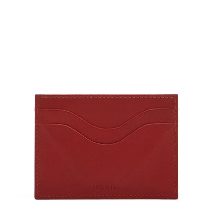 Il Bisonte Salina Card Case in Red