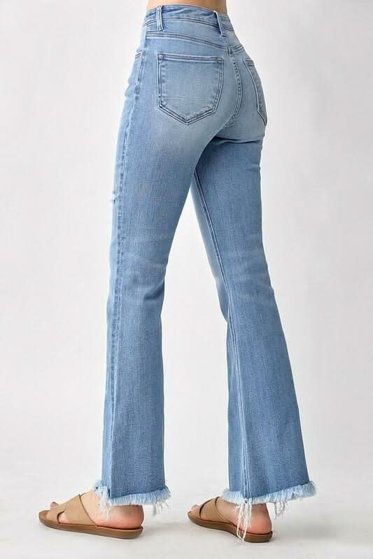 Walk Away Vintage-Wash Flare Jeans