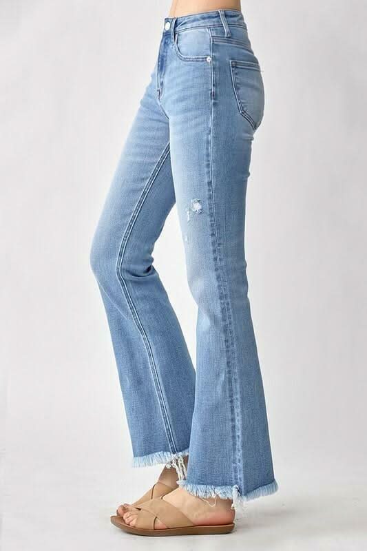 Walk Away Vintage-Wash Flare Jeans