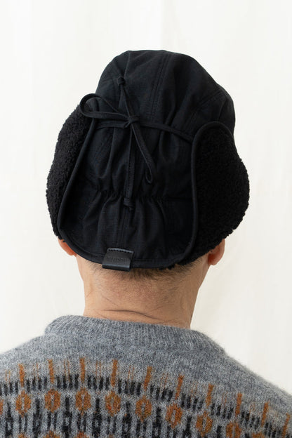 Kappy Reversible Trooper Hat in Black