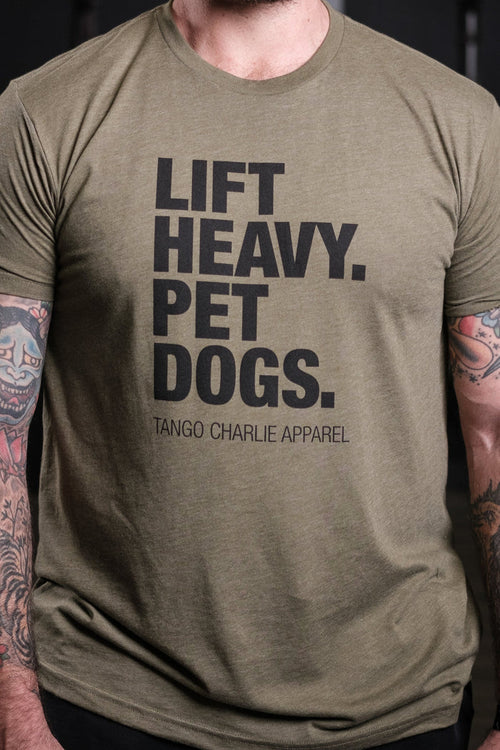 tango charlie - lift heavy pet dogs t-shirt