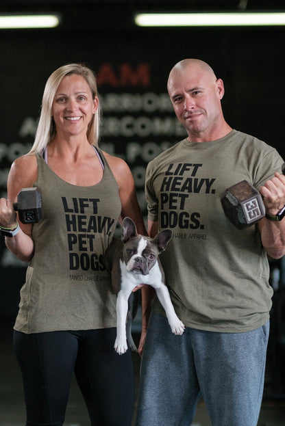 tango charlie - unisex lift heavy pet dogs t-shirt on models