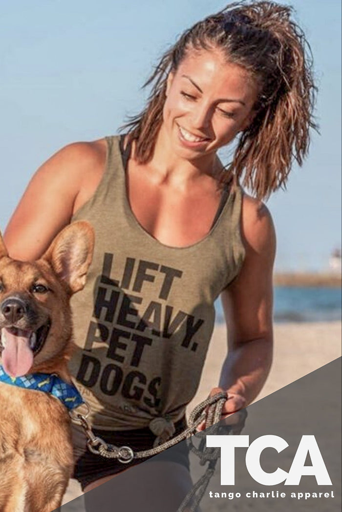 tango charlie - lift heavy pet dogs tank on female