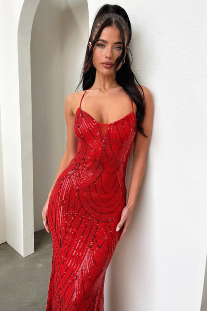 Nolan Maxi Dress - Red