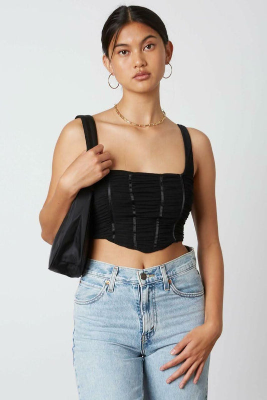 Raya Black Tank Crop Top