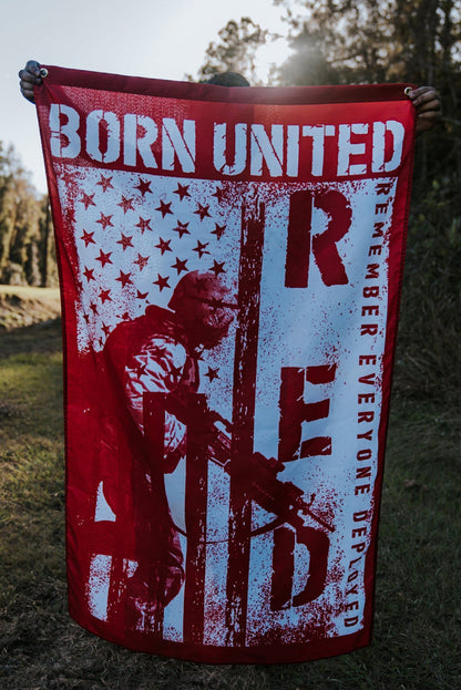 born united - remember everyone deployed flag