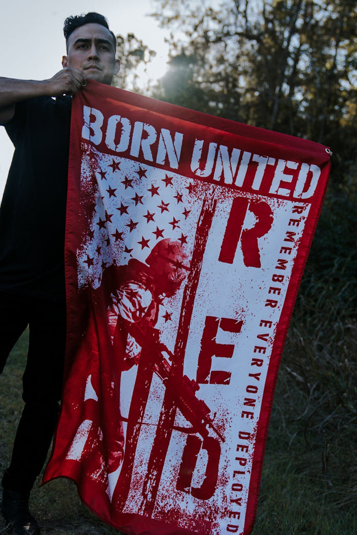 born united - red friday military flag
