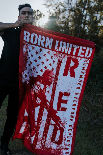 born united - red friday military flag